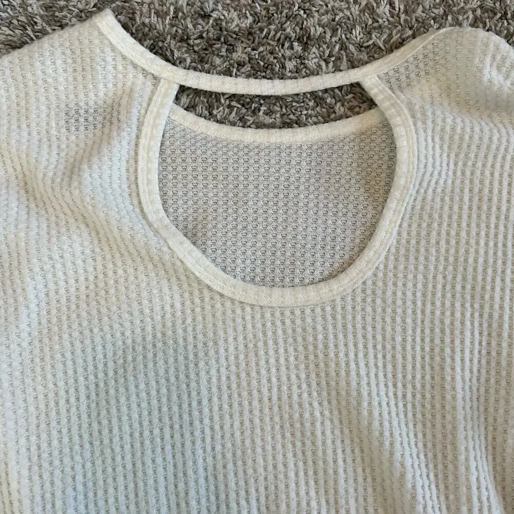 Hollister‎ Women's Waffle Open Back Shirt Super Soft Size XS